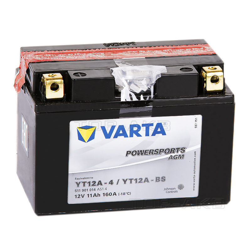 VARTA POWERSPORTS 12V/11Ач (YT12A-4/YT12A-BS) AGM