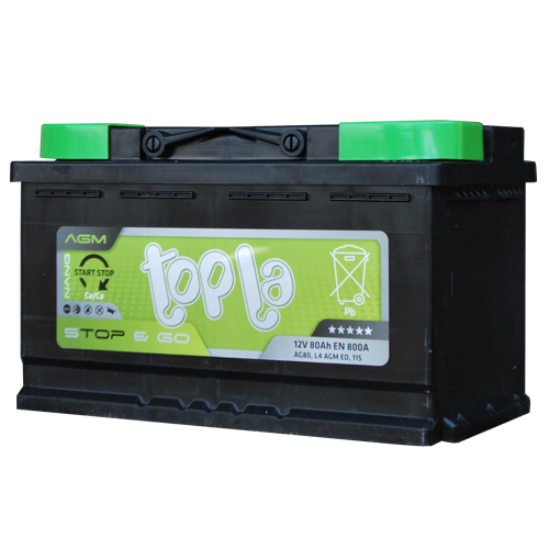АКБ TOPLA AGM Stop&Go 6ст-80.0